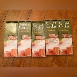 Essential Cedar Blocks Woodlore Lot of 5 Boxes Closet Drawer Moth Repellent